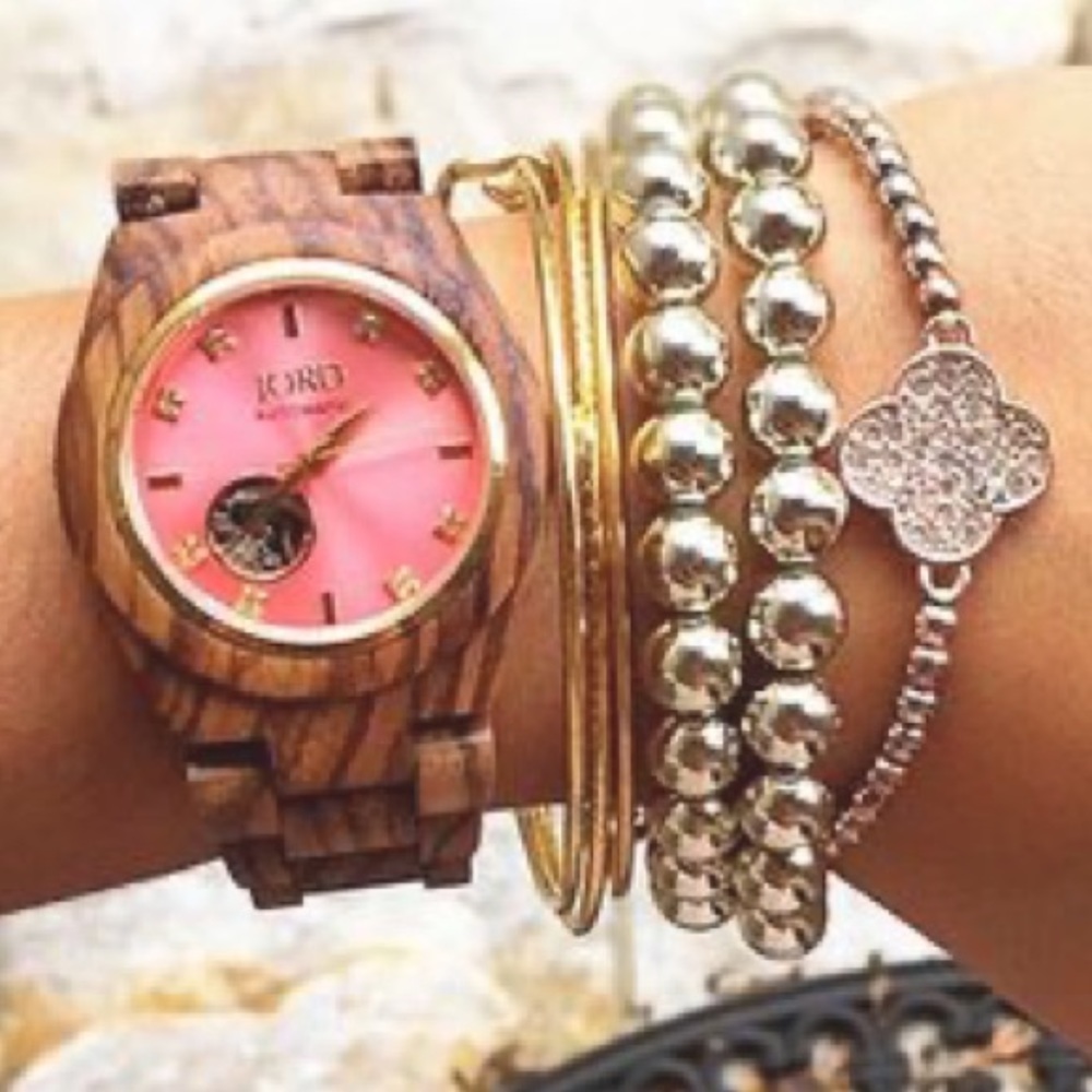 JORD 100% NATURAL WOOD AUTOMATIC SEAGULL WATCH ROSE GOLD Wooden Case ⭐️⭐️⭐️⭐️⭐️